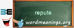 WordMeaning blackboard for repute